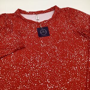 The Bubble Womens Crew Long Sleeve Top Red Size‎ Medium NWT
